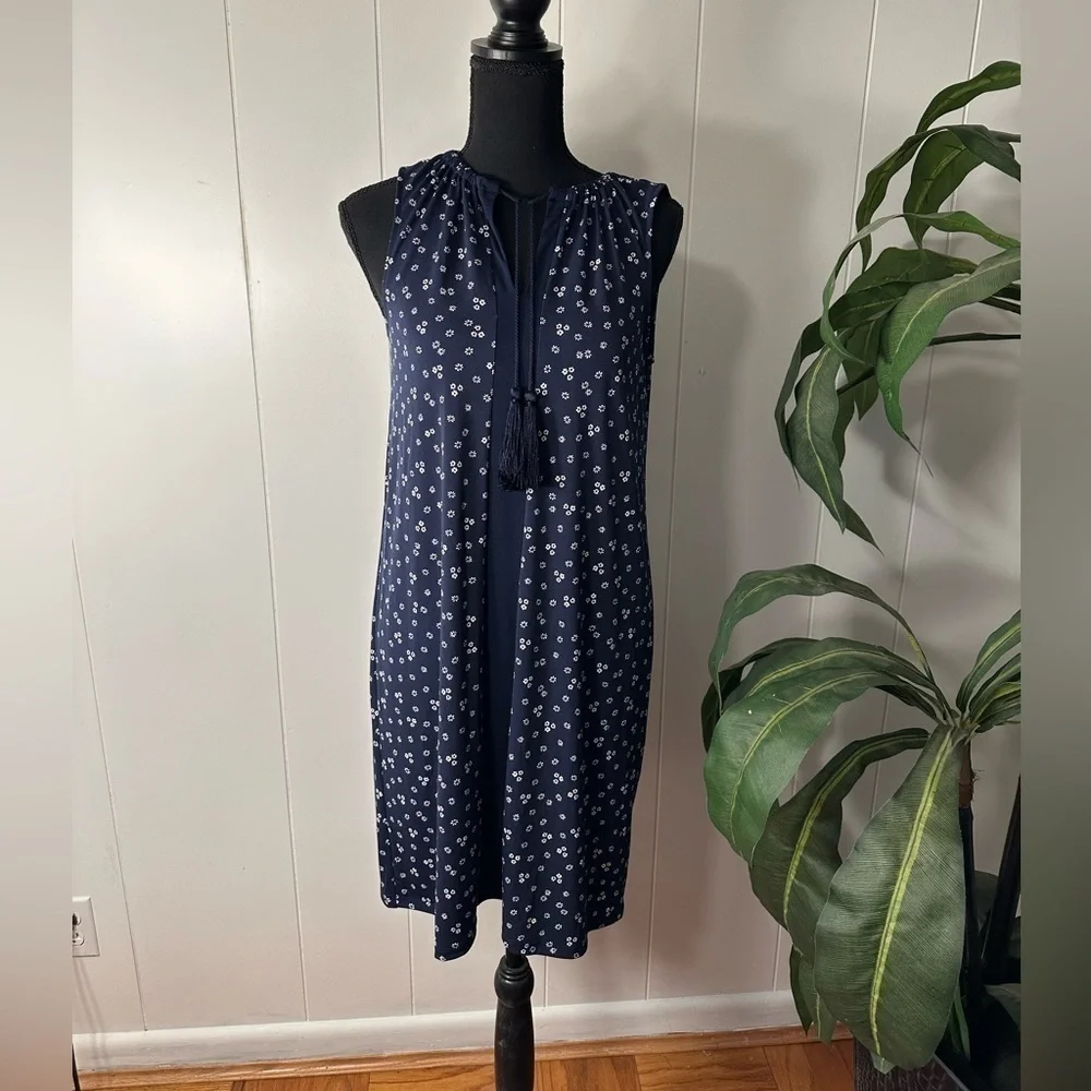 Michael Kors Navy & White Floral Dress, Size XS